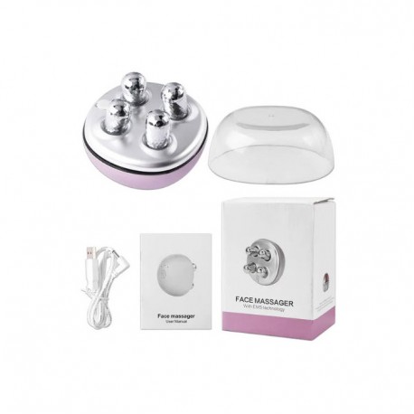 Микротоковый массажер для подтяжки лица с 4 массажными 3D головками  оптом-3