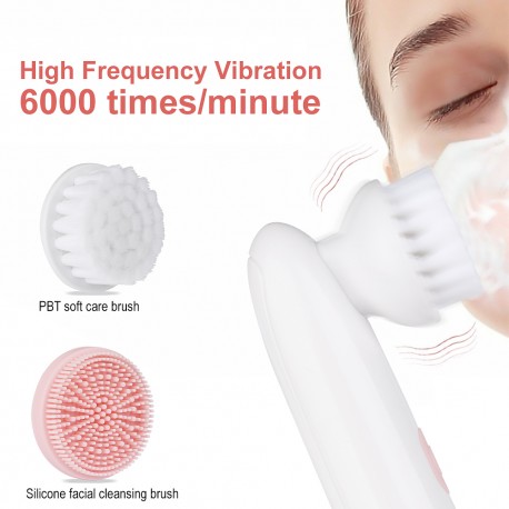 Щетка для очищения лица Sonic Facial Cleansing Brush 2 в 1  оптом-5