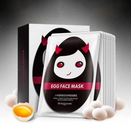 Увлажняющая маска для лица Bioaqua Egg Face Mask Black 30 г  оптом-2