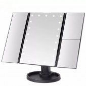 Зеркало косметическое трёхстворчатое с увеличением и подсветкой Superstar  Зеркало косметическое трёхстворчатое с увеличением и подсветкой Superstar