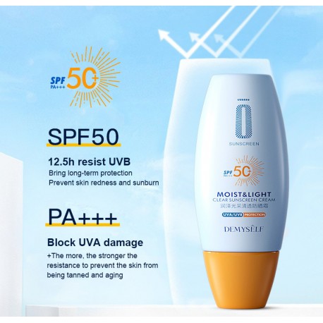 Солнцезащитный крем Moist & Light Clear Sunscreen Cream SPF 50 30мл  оптом-2