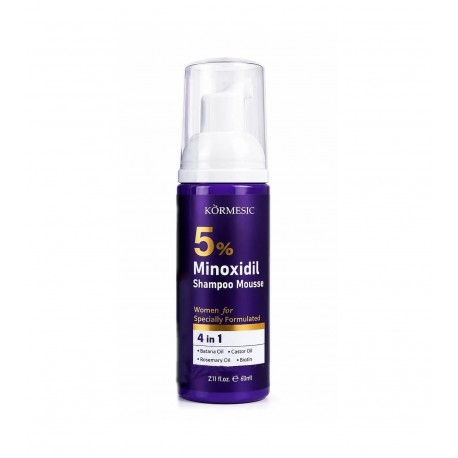 Мусс-шампунь 4в1 KORMESIC 5% Minoxidil Shampoo Mousse против выпадения волос 60 мл оптом