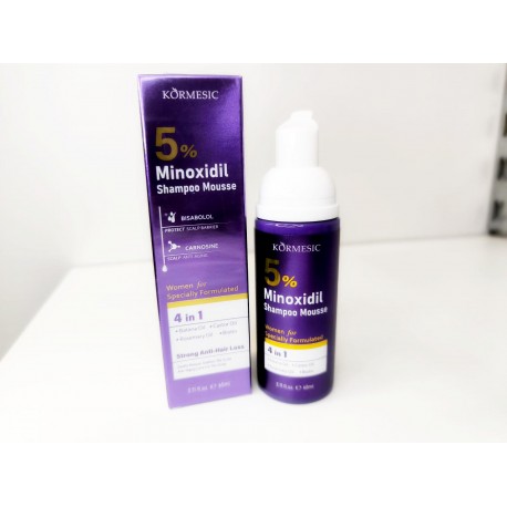 Мусс-шампунь 4в1 KORMESIC 5% Minoxidil Shampoo Mousse против выпадения волос 60 мл оптом-2