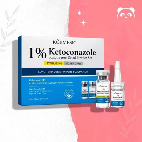 Набор KORMESIC 1% Ketoconazole Anti-Dandruff Topical Solution для кожи головы 5 х 50 мг+5 х 3 мл оптом-3