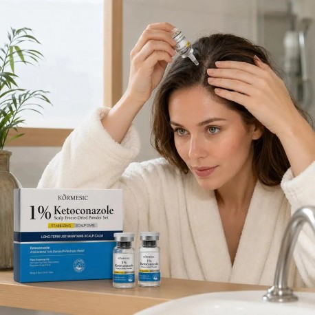 Набор KORMESIC 1% Ketoconazole Anti-Dandruff Topical Solution для кожи головы 5 х 50 мг+5 х 3 мл оптом-6