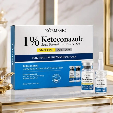Набор KORMESIC 1% Ketoconazole Anti-Dandruff Topical Solution для кожи головы 5 х 50 мг+5 х 3 мл оптом-4