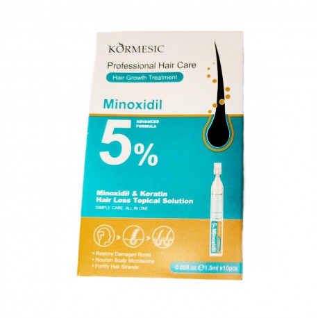 Набор KORMESIC 5% Minoxidil & Keratin Hair Loss Topical Solution против выпадением волос 10 х 1,5 мл оптом
