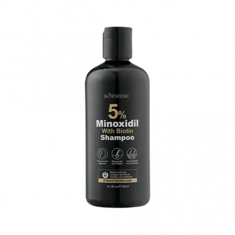 Шампунь для укрепления волос KORMESIC 5% Minoxidil with Biotin Shampoo 300 мл оптом