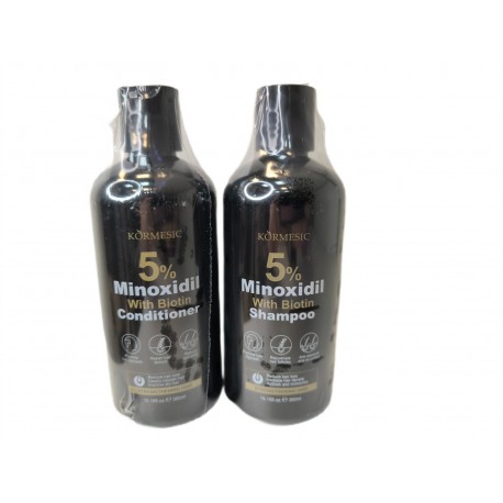 Шампунь для укрепления волос KORMESIC 5% Minoxidil with Biotin Shampoo 300 мл оптом-1