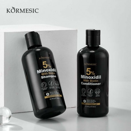 Шампунь для укрепления волос KORMESIC 5% Minoxidil with Biotin Shampoo 300 мл оптом-7