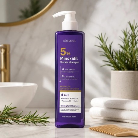 Шампунь против выпадения волос 4в1 KORMESIC 5% Minoxidil Thicker Shampoo 300 мл оптом-3