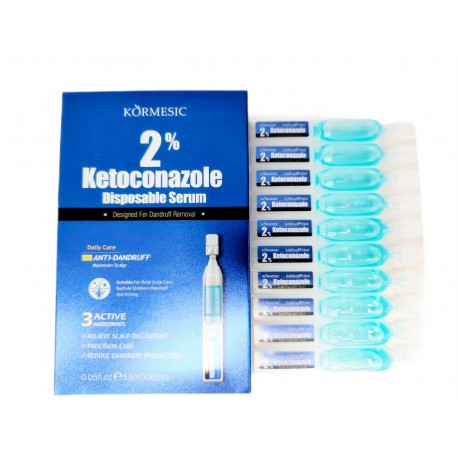 Сыворотка KORMESIC 2% Ketoconazole Disposable Serum против перхоти 10 ампул оптом-2
