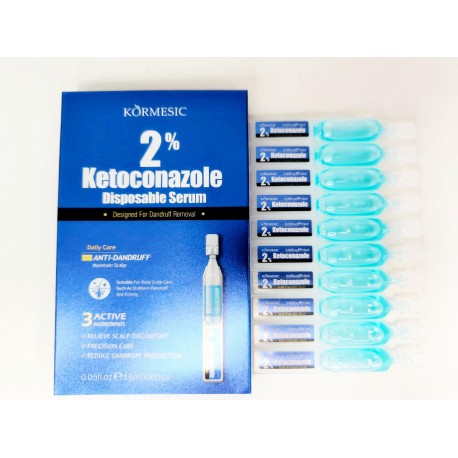 Сыворотка KORMESIC 2% Ketoconazole Disposable Serum против перхоти 10 ампул оптом-3