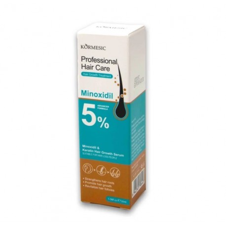 Сыворотка KORMESIC Minoxidil 5% with Keratin Serum для роста густых волос 30 мл оптом-2