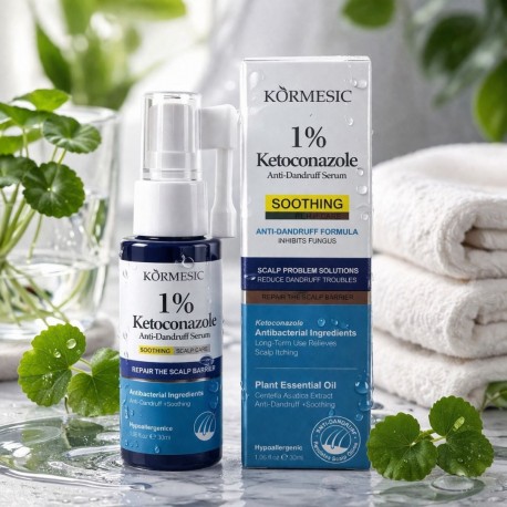Сыворотка успокаивающая KORMESIC 1% Ketoconazole Anti-Dandruff Scalp Serum против перхоти 30 мл оптом-3