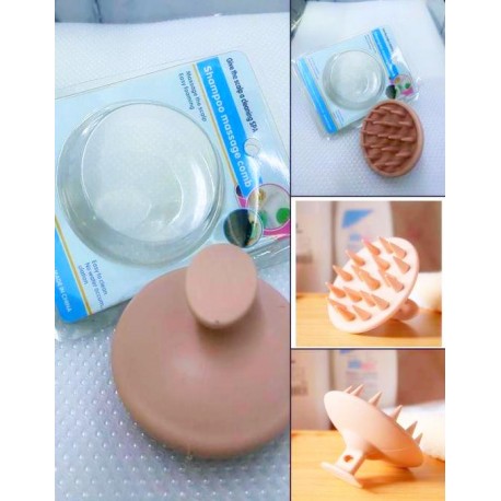 Силиконовая щетка-массажер для мытья волос  оптом-5