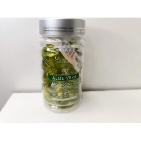Сыворотка для волос KORMESIC Aloe Vera Multivitamin Hair Serum Алоэ Вера 40 капсул оптом-3