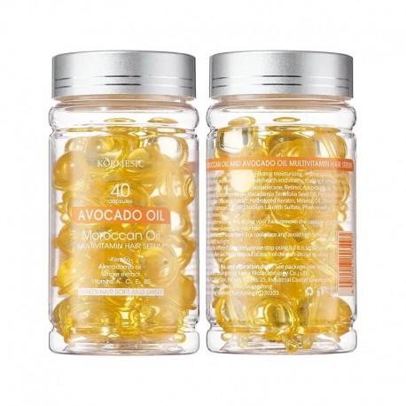 Сыворотка для восстановления волос KORMESIC Multivitamin Hair Serum Avocado Oil 40 капсул оптом-1