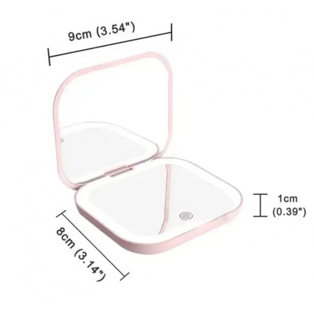 LED Зеркало для макияжа высокой четкости, квадратное  оптом-4