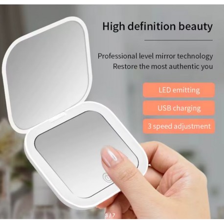 LED Зеркало для макияжа высокой четкости, квадратное  оптом-5