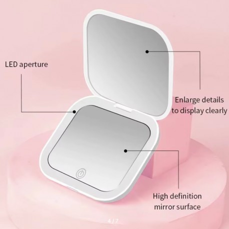 LED Зеркало для макияжа высокой четкости, квадратное  оптом-7