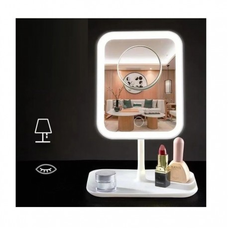 Косметическое зеркало с подсветкой, прямоугольное-5