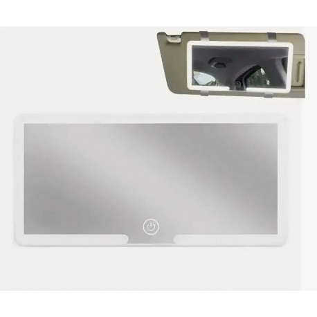 Зеркало для макияжа в салон автомобиля со светодиодной подсветкой-4