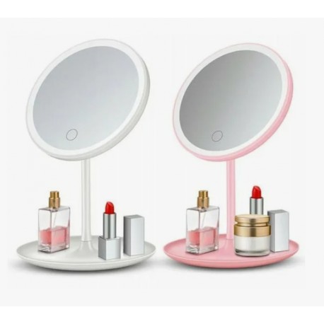 Зеркало круглое для макияжа с LED подсветкой-4