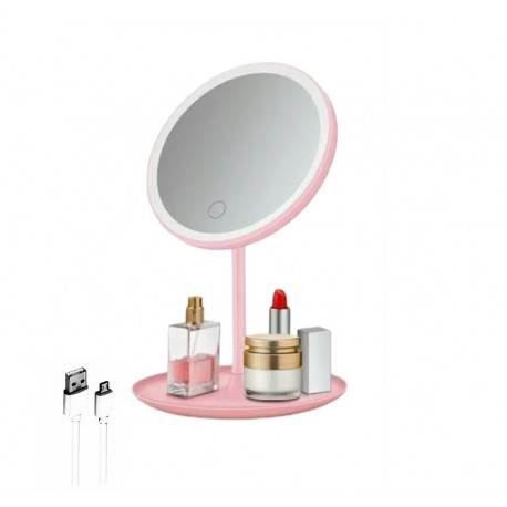 Зеркало круглое для макияжа с LED подсветкой