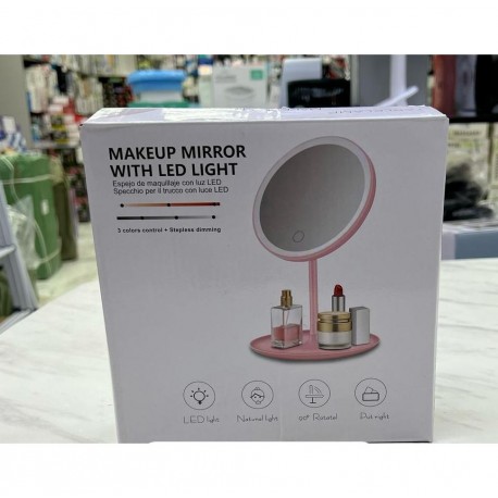 Зеркало круглое для макияжа с LED подсветкой-6