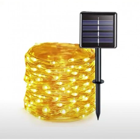 Гирлянда светодиодная 200 ламп для террасы и сада на солнечной батарее, 22 м
