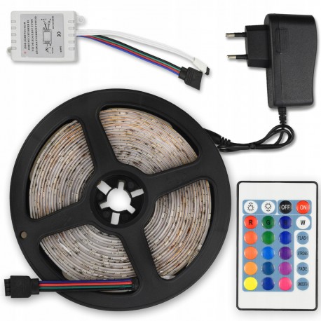 Светодиодная LED лента, 5м с пультом   оптом