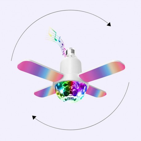 Потолочная музыкальная складная лампа E27, RGB-диско-шар, Bluetooth, 24 Вт  оптом-2
