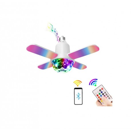 Потолочная музыкальная складная лампа E27, RGB-диско-шар, Bluetooth, 24 Вт  оптом