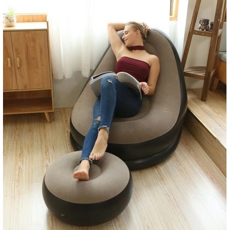 Кресло-мешок надувное 121 х 86 см с пуфом   оптом-8