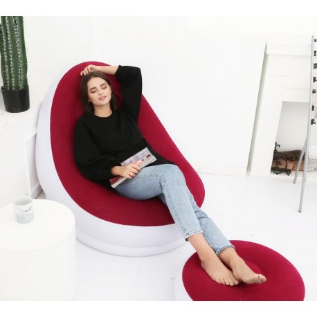 Кресло-мешок надувное 121 х 86 см с пуфом   оптом-4