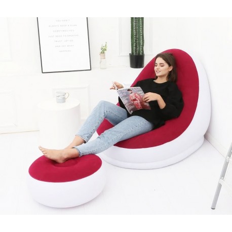 Кресло-мешок надувное 121 х 86 см с пуфом   оптом-6