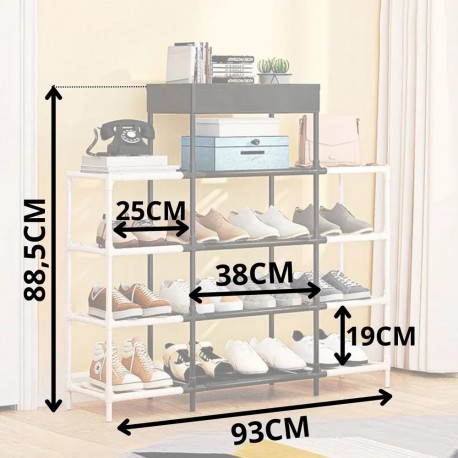 Стойка-обувница SHOE RACK для обуви в гардеробную 6 ярусов  оптом-3