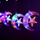 Гирлянда-штора Месяц со звездами 