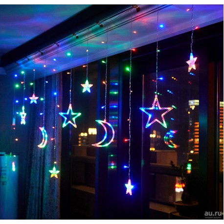 Гирлянда-штора Месяц со звездами  оптом-3