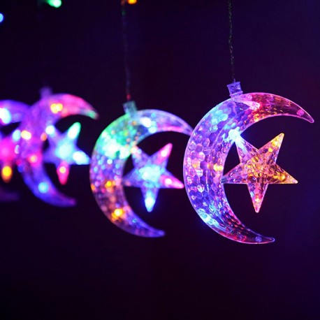 Гирлянда-штора Месяц со звездами  оптом