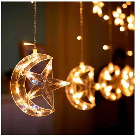 Гирлянда-штора Месяц со звездами  оптом-5
