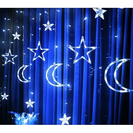 Гирлянда-штора Месяцы и Звезды 3х1 м, с пультом  оптом-3