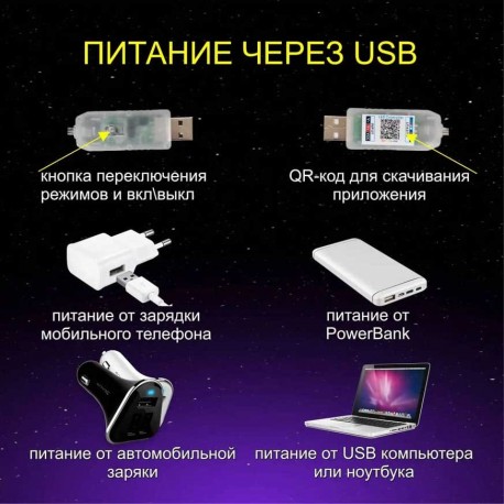 Светодиодная уличная лента-гирлянда ELK-BLEDOMA RGB led многоцветная 10 м  оптом-6