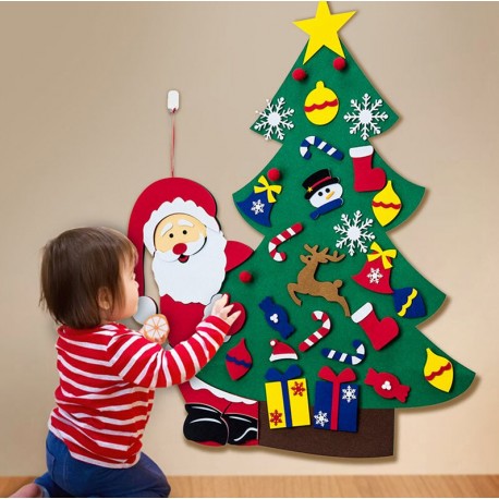 Рождественская Настенная Ёлка с Дедом Морозом DIY Christmas  оптом-8