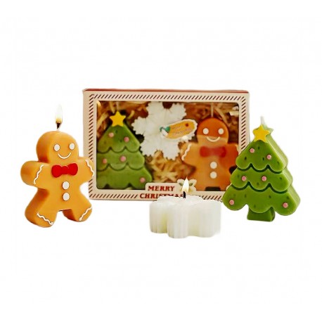 Новогодний подарочный набор ручной работы Имбирный человечек, Ёлка,Снежинка оптом