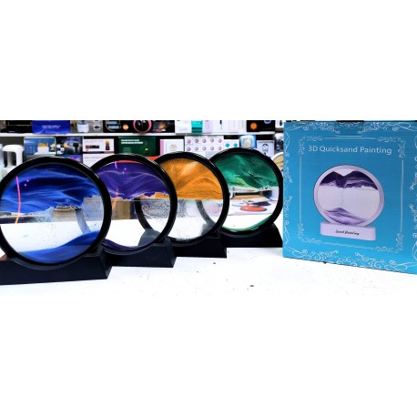 Песочная 3D Картина Антистресс, круглая 17 см  оптом-5