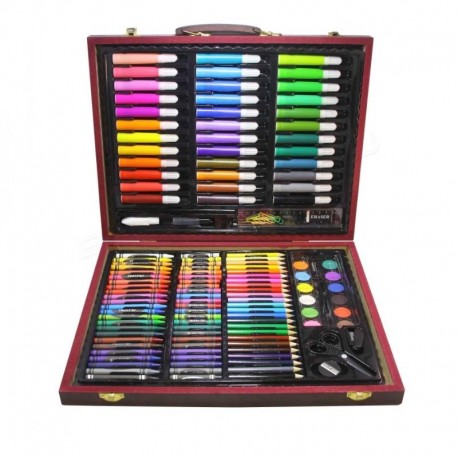 Набор художника 150 предметов в деревянном кейсе  оптом-1