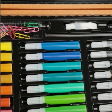 Набор художника 150 предметов в деревянном кейсе  оптом-6