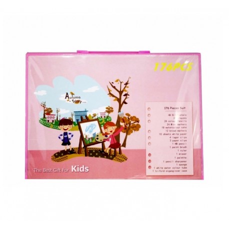 Набор художника 176 предметов с мольбертом  оптом